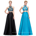 Grace Karin 2 pièces Deep Sky blue Sequined Satin Formal Ball Gown Robe de bal gratuite vestidos de fiestas GK000107-2